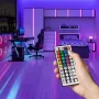 LED lente Vention PAEWH 2 m, USB 5V, RGB ar IR tālvadību, abpusēja līmlente