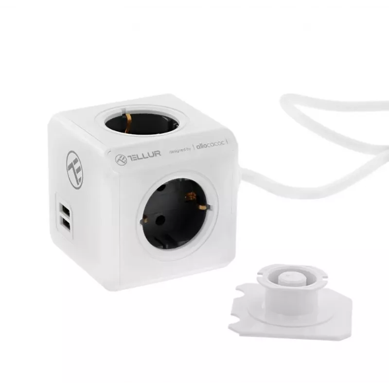 Tellur Power Cube Extended 4 kontaktligzdas 2 USB porti