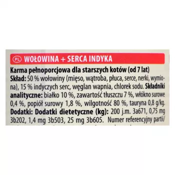 Slapjā barība kaķiem animonda ANIMONDA Carny 200 g — liellopa gaļa un tītars, bezgraudu, senioriem