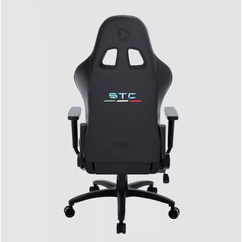 Spēļu krēsls Onex STC Tribute Hardcore Black — ergonomisks sēdeklis datoram un konsolēm, regulējams augstums un atzveltnes slīpums