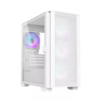 Montech AIR 100 ARGB Mikro-ATX Tornis ar Četriem ARGB Ventilatoriem, Īpaši Minimālistisks Dizains, Smalka Priekšējā Panela Siets, Augsta Gaisa Plūsma, Unikāls Sānu Panelis