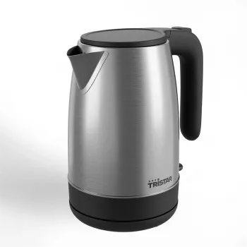 Elektriskā tējkanna Tristar WK-1348 — 2200 W, 1,7 L, nerūsējošais tērauds, 360° rotējoša pamatne