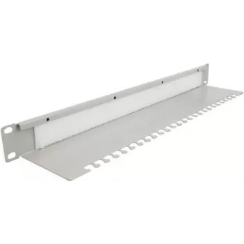 DeLOCK 19 inch kabeļu pārvaldības panelis ar suku 1U pelēks