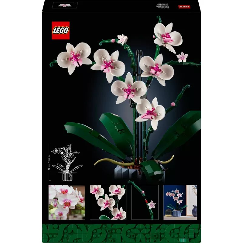 LEGO 10311 Icons Orhideja Mākslīgais Augs Ar Ziediem Mājas Dekoram Pieaugušajiem Botāniskā Kolekcija Dāvana Sievai Vai Vīram