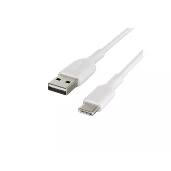 USB-C uz USB-A kabelis PVC balts 15 cm