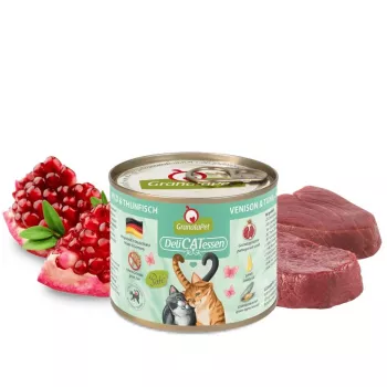 GRANATAPET DeliCATessen Brieža gaļa un tuncis - slapjā barība kaķiem - 200g