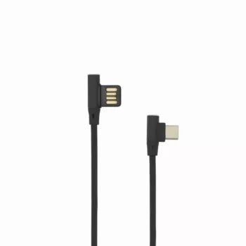 Sbox USB-C-90-B USB->Type C 90° M/M 1.5m Melns