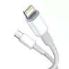 Baseus CATLGD-02 Lightning kabelis 1 m Balts