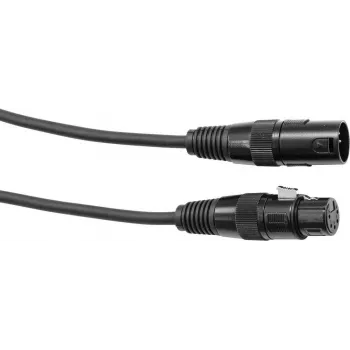 DMX kabelis EUROLITE XLR 5-pin, 1 m, melns