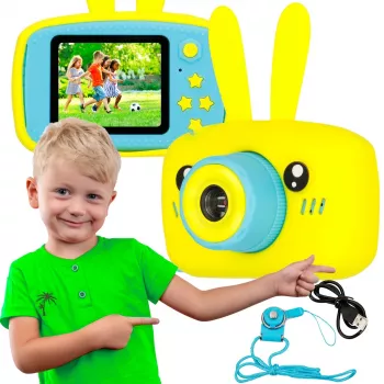 Bērnu digitālā kamera Extralink H23 Yellow 1080P 30fps 2.0 collu ekrāns