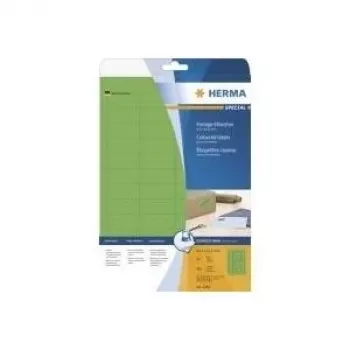 Pašlīmējošas printera uzlīmes HERMA Krāsainās uzlīmes A4 45,7x21,2 mm zaļš papīrs matēts 960 gab.