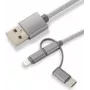 CoreParts MOBX-ACC-003 USB kabelis 1 m Micro-USB A — Micro-USB B Pelēks