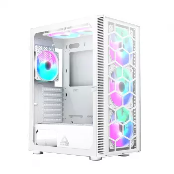 PC korpuss Montech X3 GLASS Midi Tower Balts