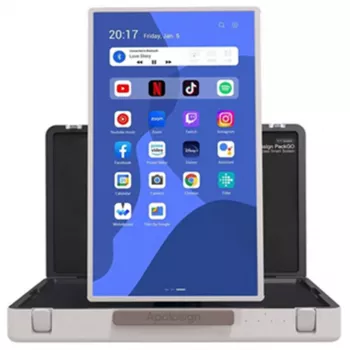 ALLNET Prezentācijas koferis ar 27 collu augstas veiktspējas displeju, Android 13, RK3588, HDMI Ie, pārnēsāšanas soma