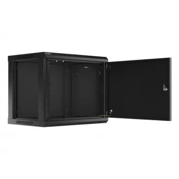 Sienas skapis Lanberg WF01-6409-00B 9U Melns