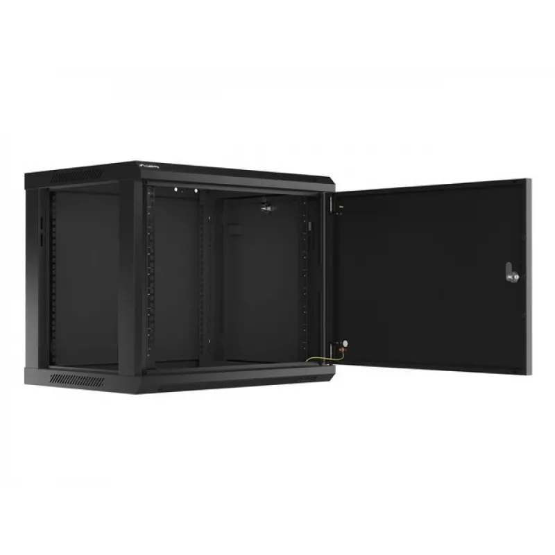 Sienas skapis Lanberg WF01-6409-00B 9U Melns