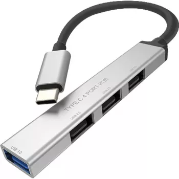 ROLINE USB3.2 Gen1 Hub 4x USB-A 1x 3.0+3x 2.0 ar Type C kabeli (14.02.5053)