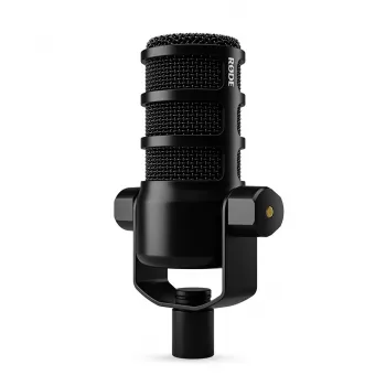 Studijas mikrofons RØDE PodMic USB — kardioīds XLR/USB, 24-bit/48 kHz, USB-C, austiņu izeja, rotējošs skaļums, melns