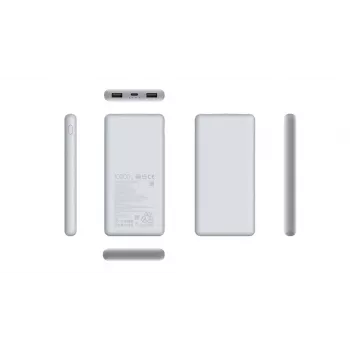Power bank Xiaomi BHR9350GL 10000 mAh Li‑Ion, Quick Charge 3+, USB‑A + USB‑C, 3 A izeja, Balts