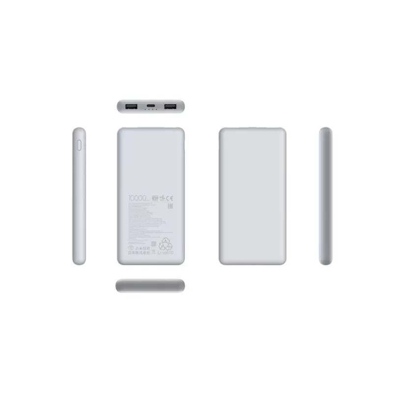 Power bank Xiaomi BHR9350GL 10000 mAh Li‑Ion, Quick Charge 3+, USB‑A + USB‑C, 3 A izeja, Balts