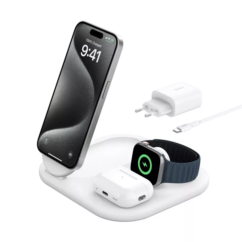 Bezvadu lādētājs Belkin BoostCharge WIZ029VFWH ātrā uzlāde USB Type-C iekštelpām