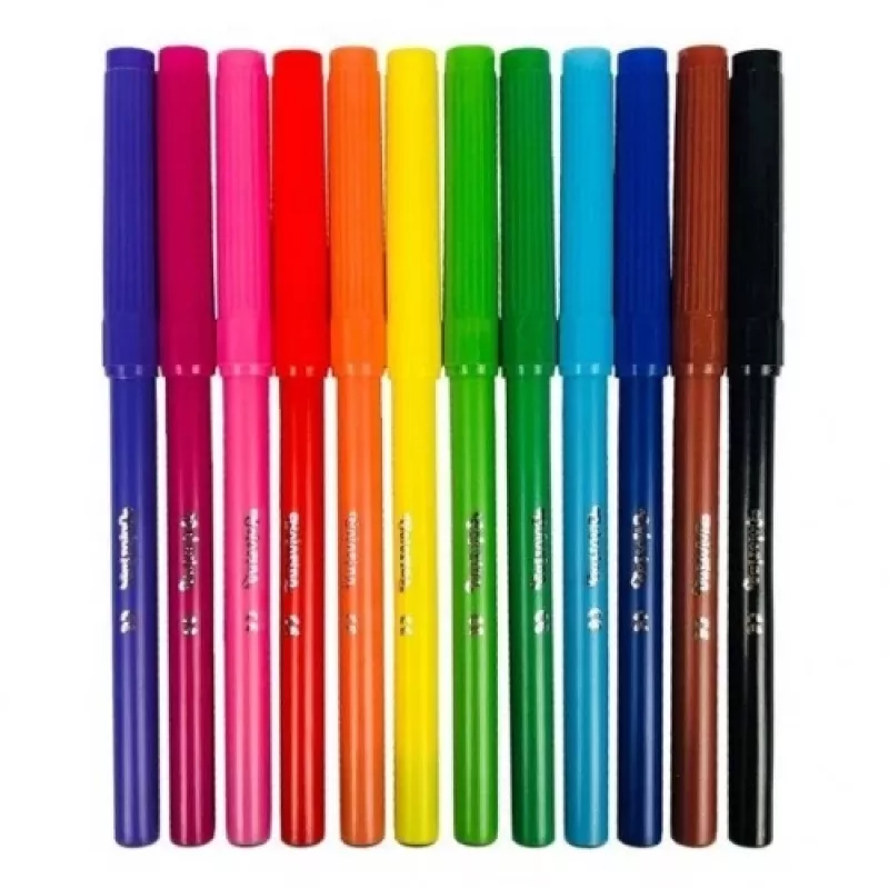 Colorino Kids Fibre pildspalvas 12 krāsas
