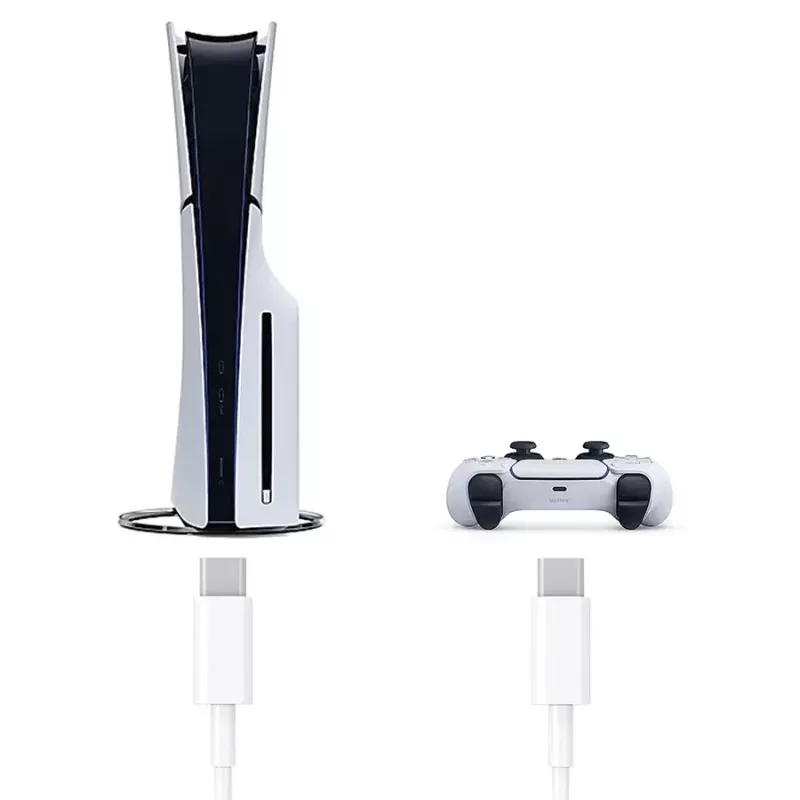 USB-C lādēšanas un spēlēšanas kabelis SUBSONIC SA5634 PS5 — vadu uzlāde un datu savienojums