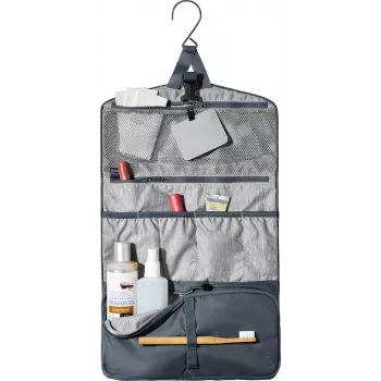 Deuter Wash Bag II — salokāms ceļojumu tualetes piederumu organizators, melns
