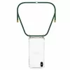 Phone necklace maciņš Lookabe iPhone X / Xs — zelts ar zaļu siksnu