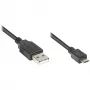 Good Connections USB 2.0 pagarinātājkabelis - A (tēviņš) uz micro USB B (tēviņš) - 1 m - melns (2510-MB01)