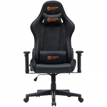 Spēļu krēsls CANYON Irida RGBCH03 melns ergonomisks, regulējami roku balsti, atpakaļ nolaižama atzveltne