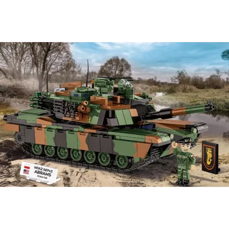 Konstruktors Cobi M1A2 SEPV3 Abrams ar 1065 klucīšiem