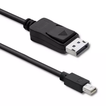 Qoltec 50434 Mini DisplayPort – DisplayPort kabelis 1.8 m melns