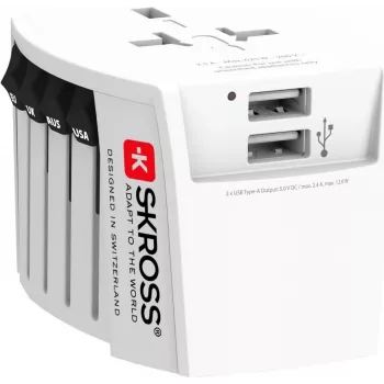 SKROSS MUV USB pasaules adapteris 2x USB
