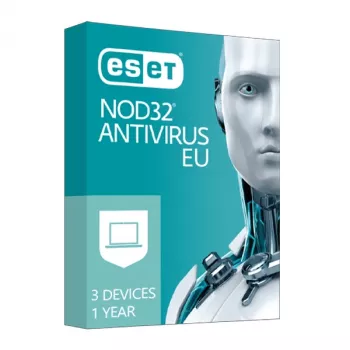 ESET NOD32 Antivirus 3 ierīcēm, 1 gadam