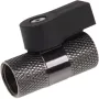 Alphacool 2-virzienu lodveida vārsts G1/4 - Melns Niķelis (17354)