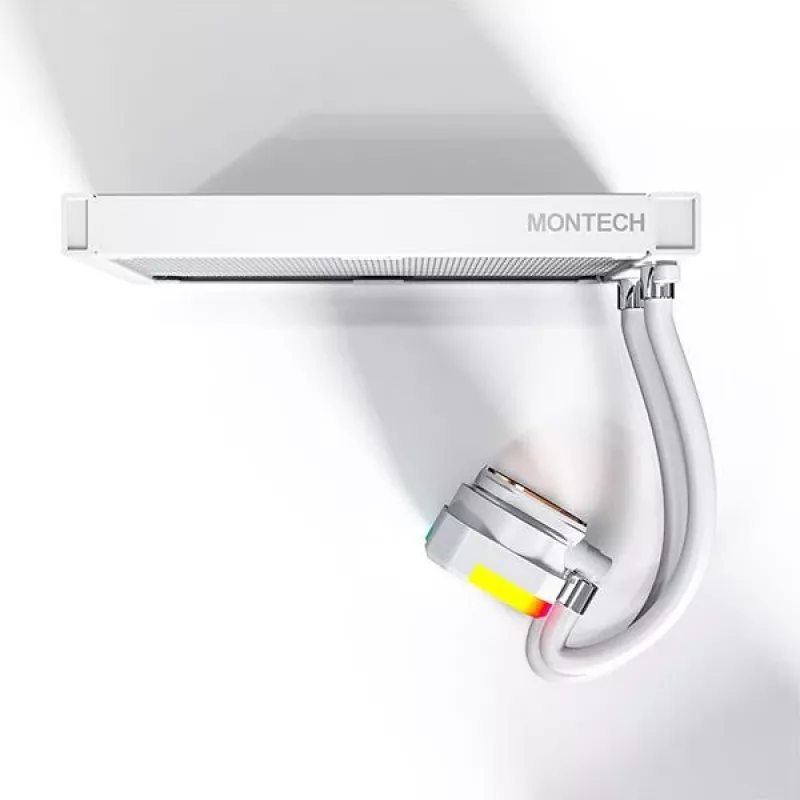 AIO šķidruma dzesētājs Montech Hyper Flow ARGB 240 mm Balts