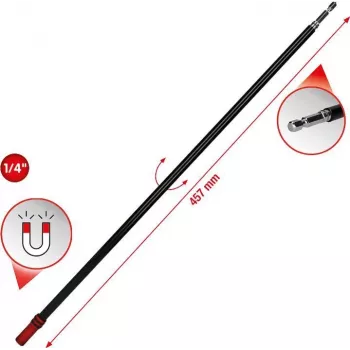 Bit turētājs KS Tools 514 Extra Long 1/4 inch magnētisks ātrās maiņas brīvgaitas uzmava