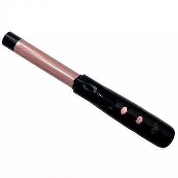 Bezvadu lokšķēres Adler AD 2120 — keramikas-turmalīna stienis 2,4 cm, LED displejs, 170–210 °C, uzlādējams 2×2600 mAh