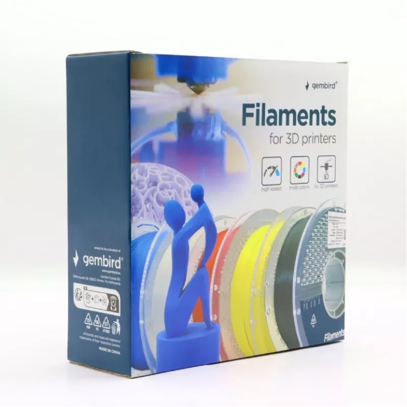 3D drukas pavediens Gembird PETG 1.75 mm Melns 1 kg
