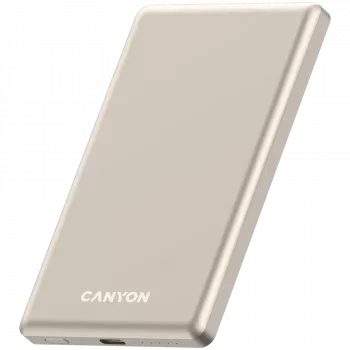 Canyon OnPower 505 - Powerbank - 5000 mAh - USB-C ieeja - USB-C PD 20W izeja + Bezvadu magnētiskā uzlāde