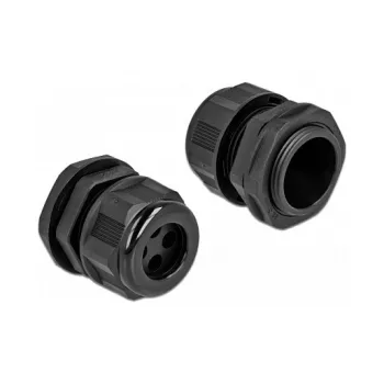 Kabeļa blīvslēgs DeLOCK 60381 Melns Plastmasa 2 gab.