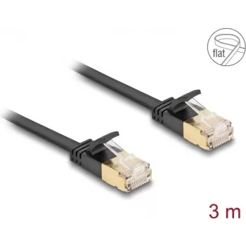 DeLOCK tīkla kabelis Cat.6A U/FTP RJ45 spraudnis-spraudnis 3m Melns