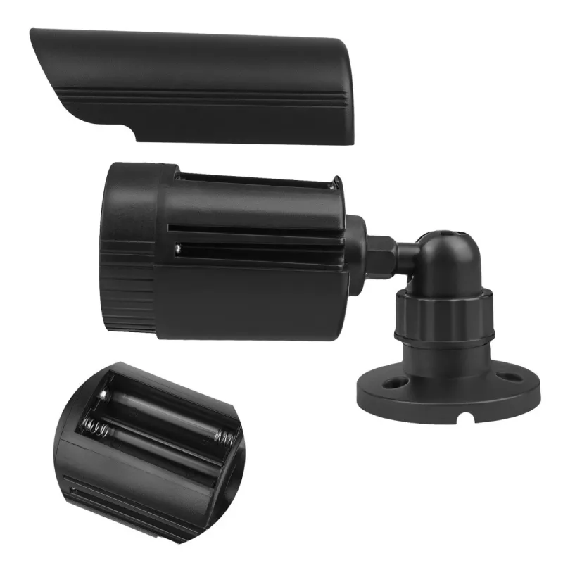 Dummy caurules kamera CEE IR1800 B, viltus novērošanas kamera ar IR LED, melna