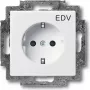 BUSCH JAEGER 2013-0-5268 - CEE 7/3 kontaktligzda - 2P+E - Balta - 250 V - 16 A - 63 mm