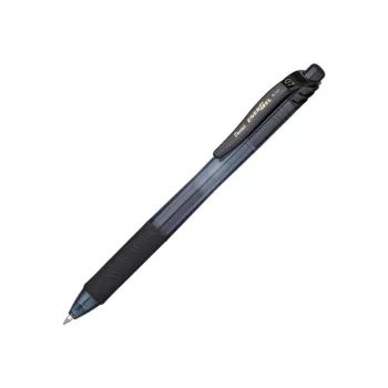Pentel Energel X - ievelkamā gēla pildspalva - melna - caurspīdīga - plastmasa - gumija - abām rokām