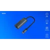 SAVIO AK-56 USB-C 3.1 Gen.1 (vīrietis) uz RJ-45 Gigabit Ethernet (sieviete), 1000 Mbps, pelēks