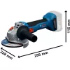 18V Profesionālais komplekts GBH 18V-22 + GSR 18V-65 + GWS 18V-8 Professional, zils, 2x Li-Ion akumulators 5,0Ah, 3 L-BOXX kastēs