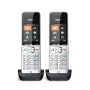 Gigaset COMFORT 500HX duo Analog/DECT telefons ar zvana identifikāciju Melns, Sudrabs