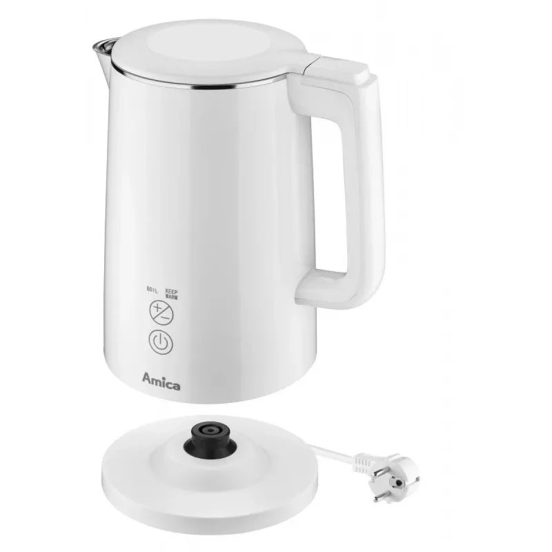 Elektriskā tējkanna AMICA 1.5L 2200W Sudraba